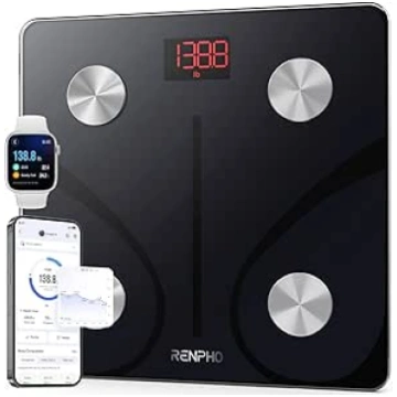 Renpho body fat scales, digital personal scales, B