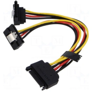 Cable: SATA | SATA 15pin angled male x2,SATA 15pin
