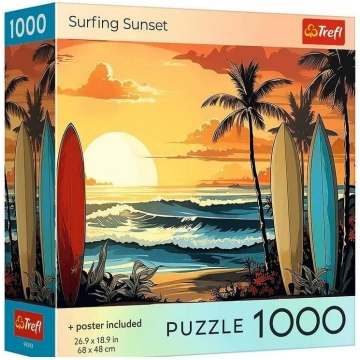 Puzle Trefl USA Collection Surfing Sunset, 48 cm x