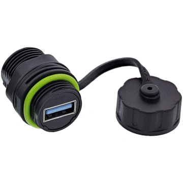 InLine USB-A zlacze kablowe mini IP68 ekranowany 2