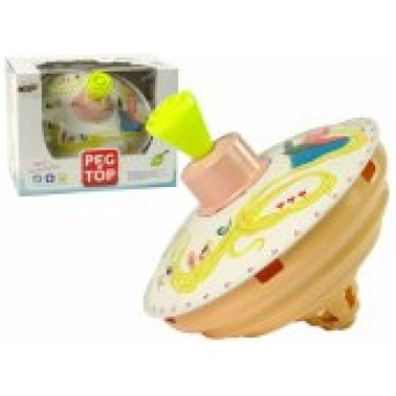 LEAN Toys Rapunzel Spinning Top Yellow Metal Rotaļ