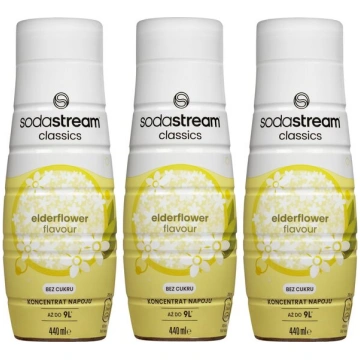 3x SodaStream Elderflower Zero sīrups 440ml