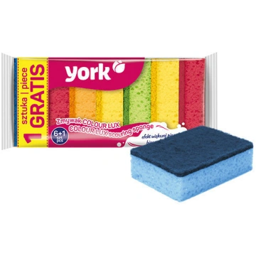 York mazgāšanas sūkļi Colour Lux, 6+1 gab