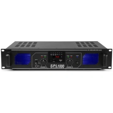 Skytec SPL 1000MP3 pastiprinātājs zils LED + EQ Bl