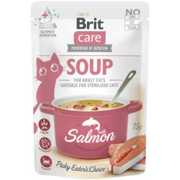 Brit Care Cat Soup Salmon zupa ar lasi kaķiem 75 g