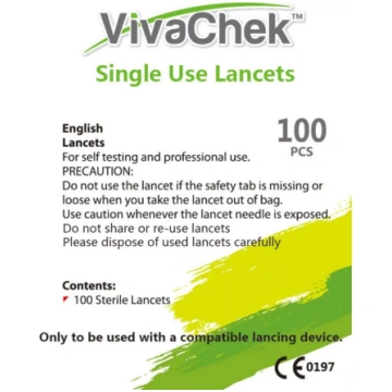 VIVACHECK lancetes, 100 gab