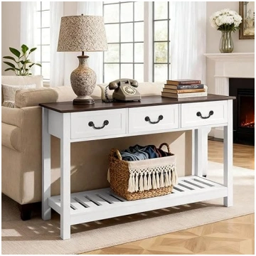 VEVOR Console Table Sofa Table with Drawers and St