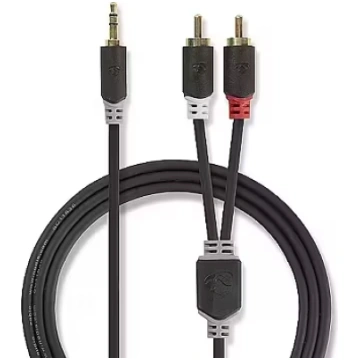 Nedis 3.5mm to 2x RCA, 1m (CABW22200AT10)