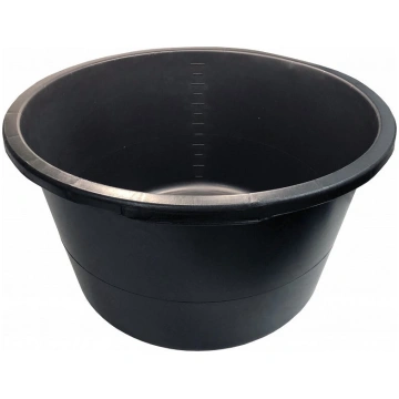 Tvertne plastikāta apaļa melna 90l 380x645mm M+