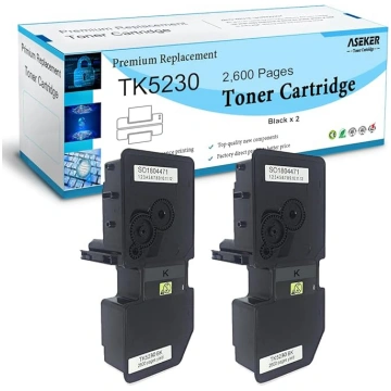 2 Schwarz Kompatibler Tonerkartusche TK5230 TK-523