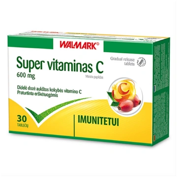 WALMARK SUPER VITAMĪNS C, 600 mg, 30 tabletes