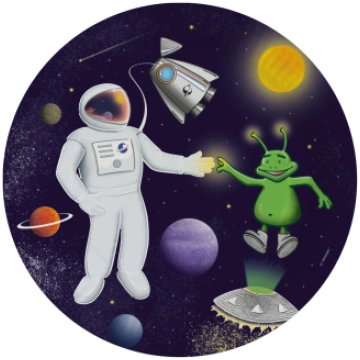 Lietots - Šķīvīši "Kosmoss" (8 gab./23 cm) PartyIn