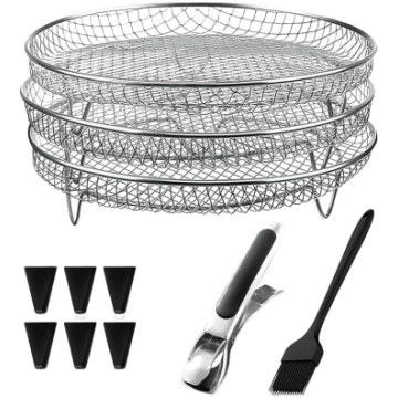 Konesky6951 3 slāņu gaisa fritēžu statīvs, nerūsēj