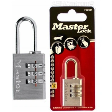 Master Lock Combination Lock in alumin. steel Shac
