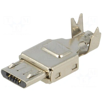 Plug | USB B micro | for cable | soldered | PIN: 5