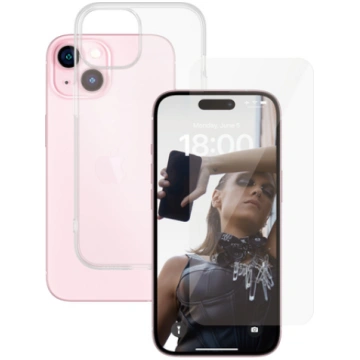 MOBILE SCREEN PROTECTOR 2IN1/IPHONE 15 CLEAR PANZE