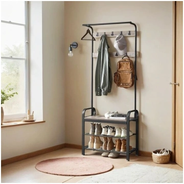Drēbju pakaramais, garderobe, ar apavu soliņu