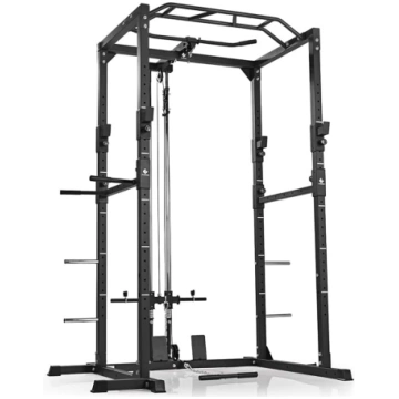 FitEngine Power Rack, Power Cage ar Lat Pull, Cabl