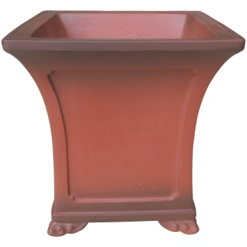 5" Unglazed Cascade Square Bonsai Pot (red clay) B