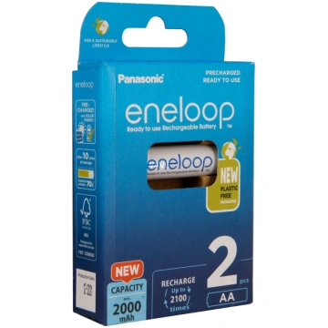 Akumulatori PANASONIC ENELOOP AA 2000 mAh 2 gab. (