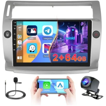 2+64G Android auto radio Citroën C4 2004-2009/C-QU
