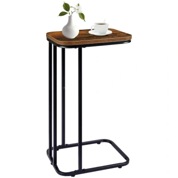 C Shaped Side Table 27" Tall Small Side Table Sofa
