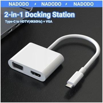 4K 60HZ USB C uz HDMI un VGA Adapteris Nav norādīt
