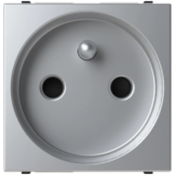 Socket outlet FR Without imprint Silver - Zenit 2C
