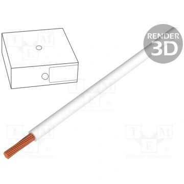 Wire; H07V-K; stranded; Cu; 16mm2; PVC; white; 450