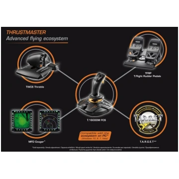 Thrustmaster T.16000M FCS Flight Pack Black USB Fl