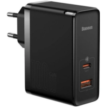 Lādētājs Baseus GaN5 Pro 1x USB-A 1x USB-C Black (