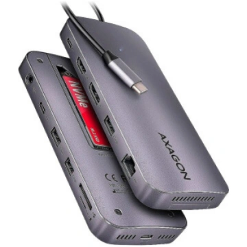 AXAGON Multiport USB-C 10Gbps hub. NVMe/SATA M.2,