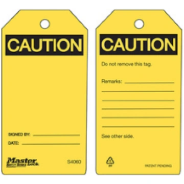 S4060 | Guardian Extreme™ Tag "Caution" + Blank : 