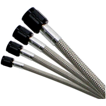 Stainless Steel Braided Hose 4AN 12 In Black Ends