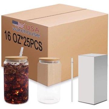 ZREGGUR 25 Packs Tumblers ar bambusa vāku un salmi