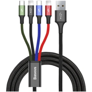 USB-A Charging Cable - 2 x Lightning / microUSB / 
