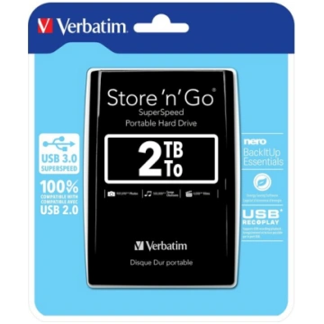 Ārējais cietais disks Verbatim Store"n"Go 2TB USB3
