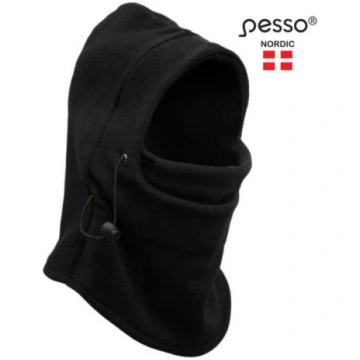 Balaklava, flīsa, melna, Pesso, PSKF, 100% poliest