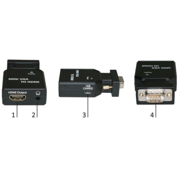 Adapteris MicroConnect Converter MC-CONMVGAHM Mini
