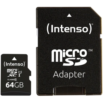 Intenso microSDXC Card 64GB C10 UHS-I Premium with