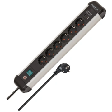 Brennenstuhl Premium-Alu-Line 6-way power strip, 2