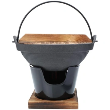 jojofuny Japāņu sukiyaki čuguna katls, 20 cm. Iztu