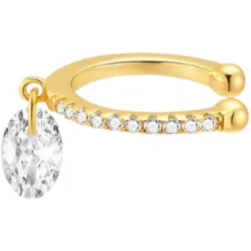 HOLLIE Oval Ear Cuff Confetti by J/A