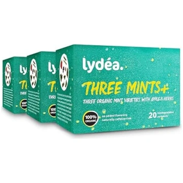 lydéa Lydea Lydea Three Mints+ organiskā zāļu tēja