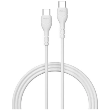 Devia kabelis Kintone USB-C - USB-C 1,0 m 3A balts