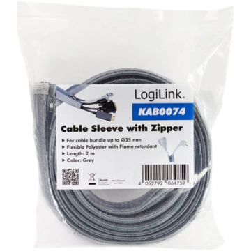 LogiLink cable management sleeve - with zipper KAB