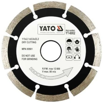 Dimanta griešanas disks "SEGMENT" 115mm (YT-6002)