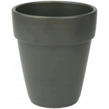 Keramiskais orhideju korpuss antracīta krāsā 13 cm