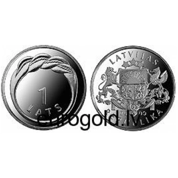 Latvia 1 lats 2009 - Namejs ring