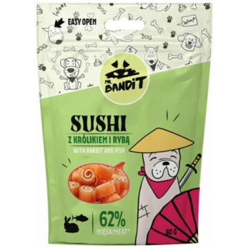 Mr. Bandit Sushi Rabbit With Fish papildbarība suņ